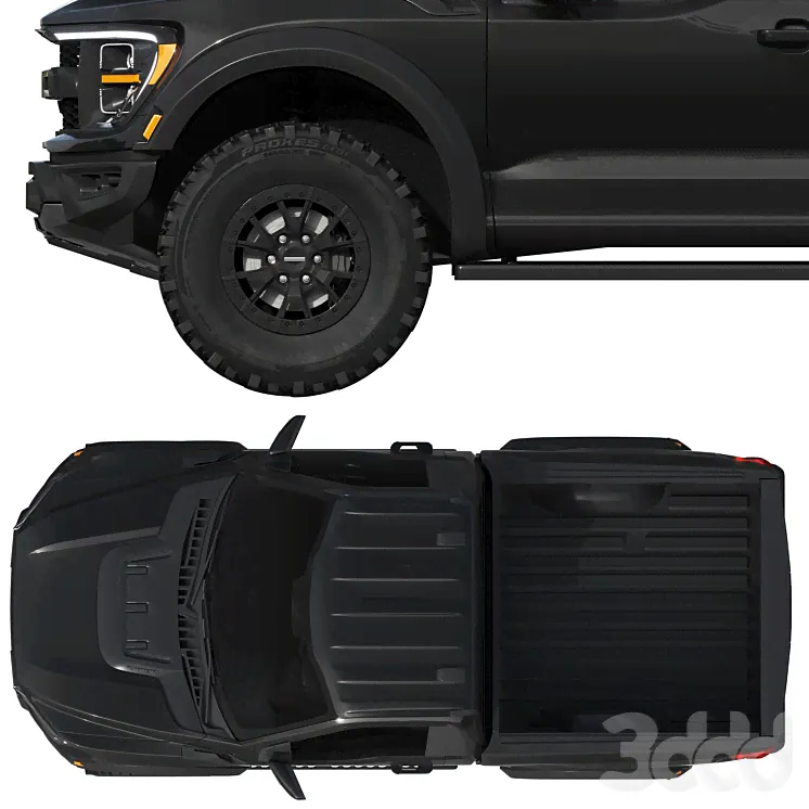 Ford F-150 Raptor Regular cab 2022 - Транспорт - 3D модель-1