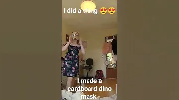 no way i did this... Am i dreaming???? #furry #dinomask #cardboard #homemade #diy #cool