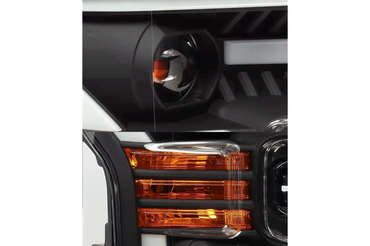 Фары Ford F150 15-17 и F150 Raptor 17-20 светодиодные LUXX-серия Black-0