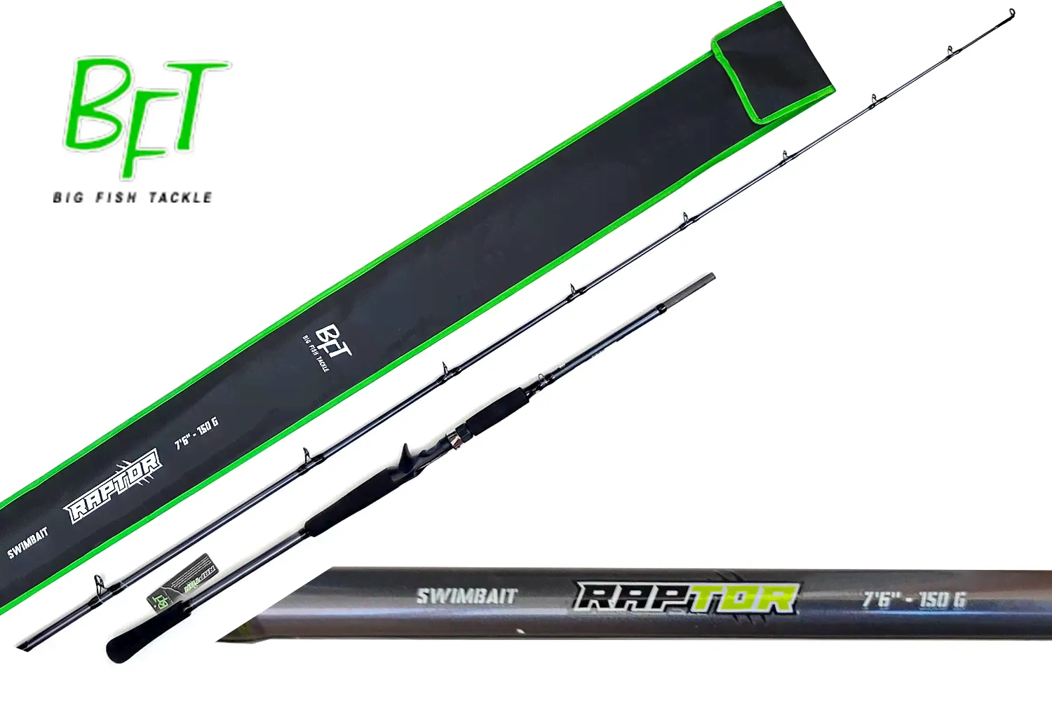 Спиннинг BFT Raptor G2 Swimbait 7,6'-150g, 2,31м, 2-частник с курком