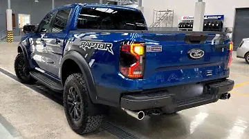 New Ford Ranger Raptor 4x4 Blue​ Color 2023 Review Interior and Exterior