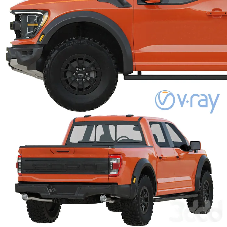 Ford F-150 Raptor 2021 - Транспорт - 3D модель-1