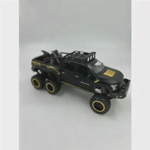 Коллекционная модель Форд Раптор F150 (FORD RAPTOR F 150)с мотоциклом ( металл, свет, звук)-0