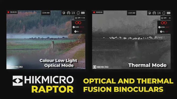 HikMicro Raptor Thermal Imaging Binoculars - Optical and Thermal Fusion