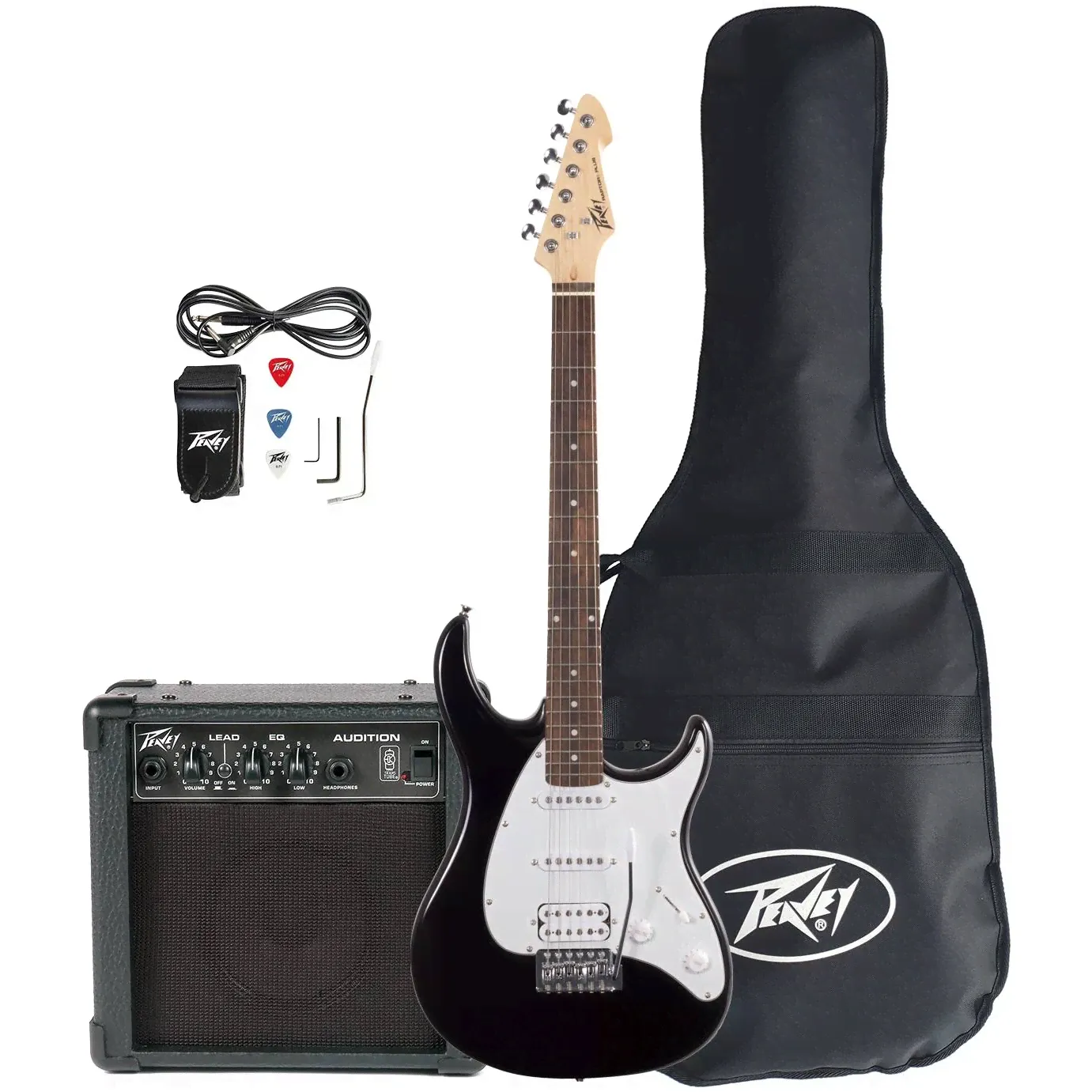 Электрогитара PEAVEY RAPTOR PLUS PACK BLACK набор-0