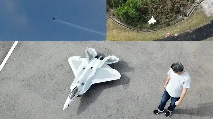 Large Scale F22 Raptor w/Jetcat P160 Turbine Engine shoot by dji MP & OA