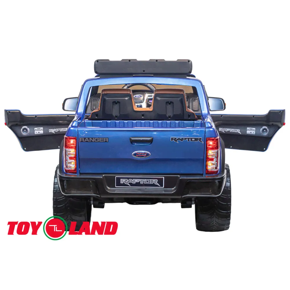 Детский электромобиль джип Ford Raptor (синий краска)-4