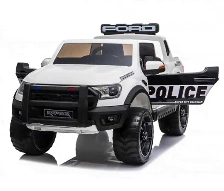 Детский электромобиль Ford Ranger Raptor Police с мигалками - DK-F150RP-WHITE-0