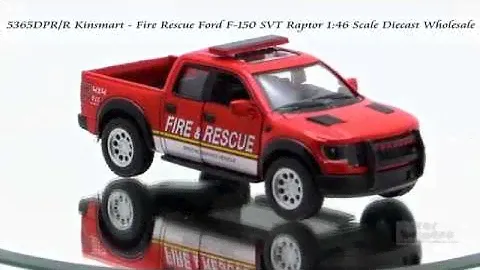 5365DPR/R Kinsmart Fire Rescue Ford F 150 SVT Raptor 1/46 Scale Diecast Wholesale