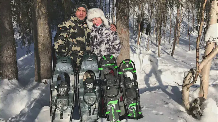 Первый поход на снегоступах Canadian Camper