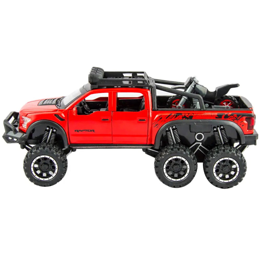 Машинка Ford F150 Raptor с мотоциклом 1:24-0
