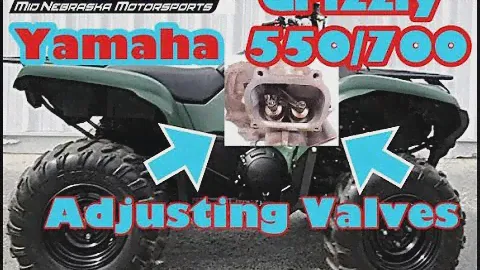 Как сделать — Yamaha Grizzly 550 700 YFM Проверка зазора клапана головки двигателя Регулировка Обслуживание
