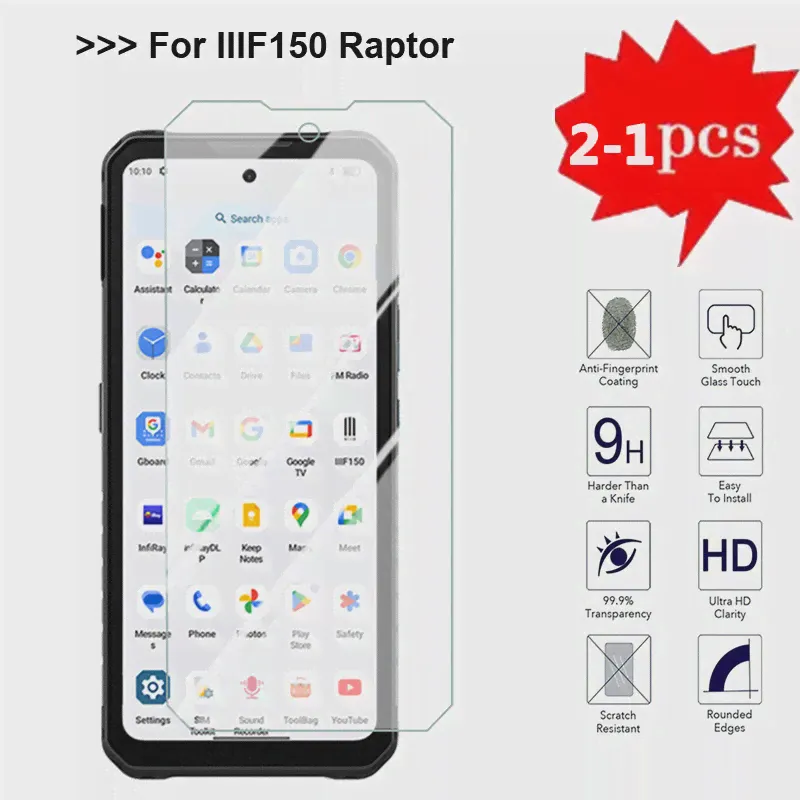 2-1 шт. Закаленное Стекло Для IIIF150 Raptor Защитная пленка Для Экрана Телефона 9H Защитное Стекло Для Cristal IIIF150 Raptor 6.8 "Pelicula
