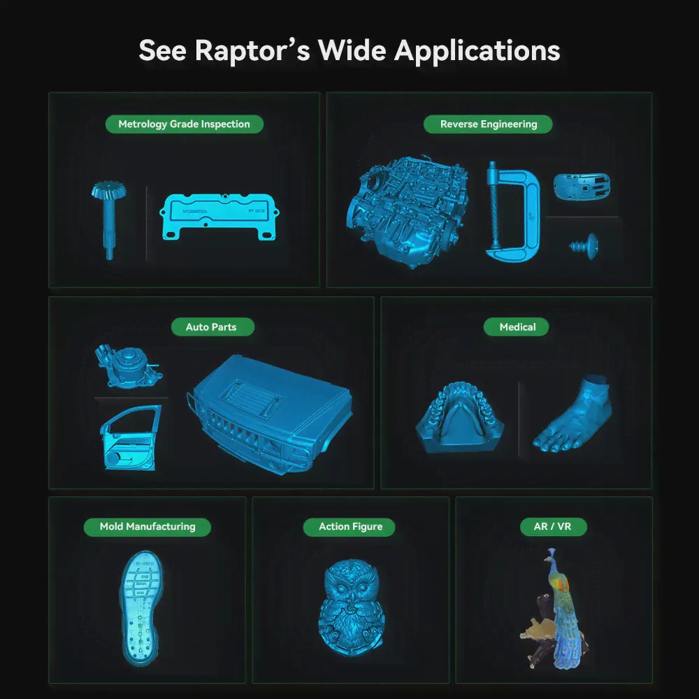 Портативный потребительский 3d-сканер Creality 3D CR-Scan Raptor, 24 бита, полноцветное сканирование, синяя фотография и NIR, 60fps, высокоскоростное сканирование (art.: 3920c6cd80afe)-4