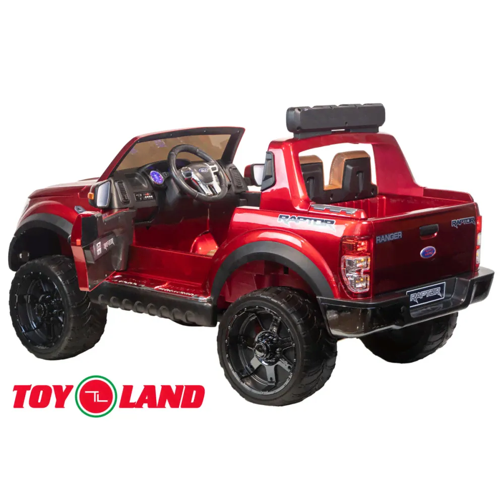 Детский электромобиль джип Ford Raptor (красный краска)-1
