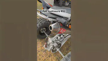 Raptor 700 stock exhaust vs full Yoshimura RS2    #quad #atv #exhaust #yamaha